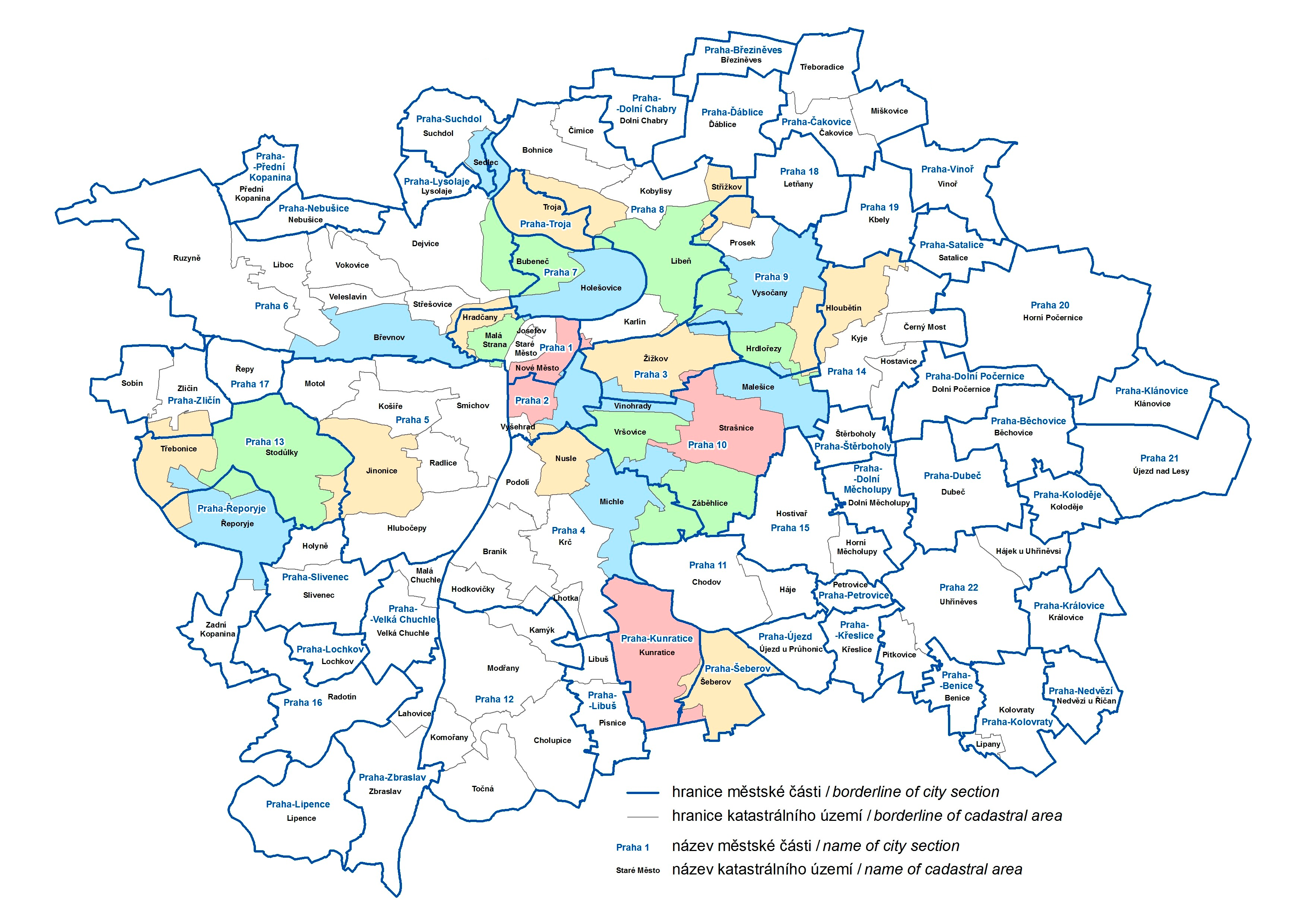 Карта Праги